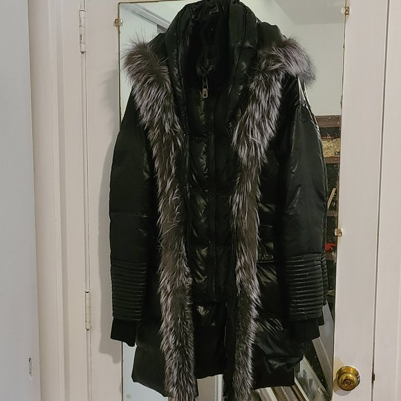Nicole Benisti Cortina Leather & Fox Fur Down Coat - Picture 13 of 13